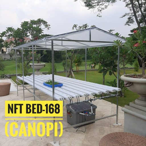 instalasi NFT dengan atap UV Malang